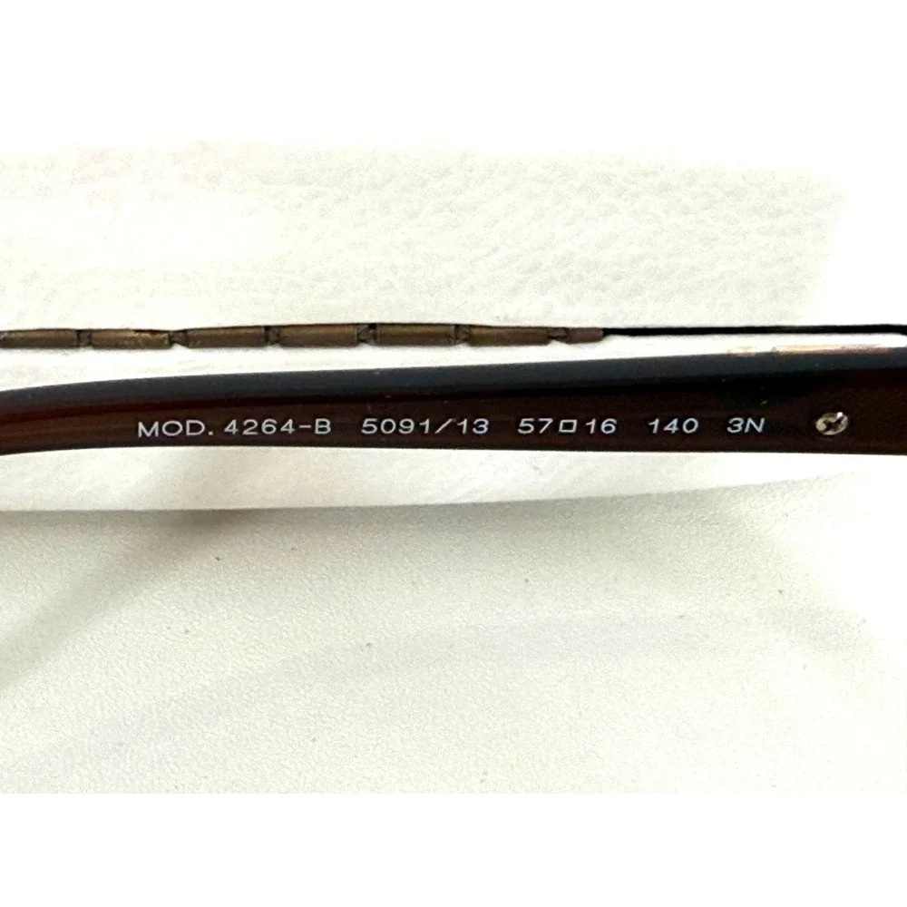 Versace 4264-B 57016 Sunglasses Frames Only, Brown Greca, 140mm, Made In Italy